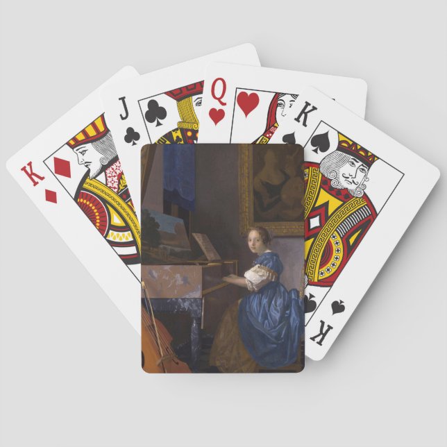 Baraja De Cartas Chica en el piano (Reverso)