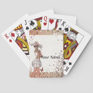 Baraja De Cartas Chica en gorra de verano