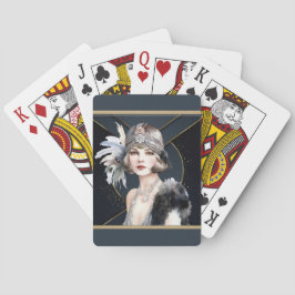 Baraja De Cartas Chica Flapper Art Déco