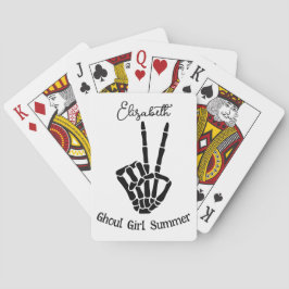 Baraja De Cartas Chica Ghoul Verano Esqueleto Signo de Paz Personal