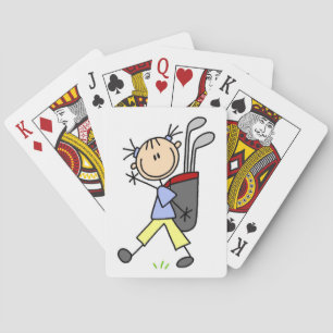 Baraja De Cartas Chica Golfista Con Bolsa y Palos