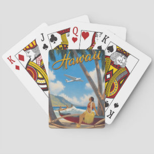 Baraja De Cartas Chica Hula Hawaiana Vintage Escape Paradisíaco Alo