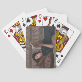 Baraja De Cartas Chica leyendo un libro (Reclinando en un Divan)