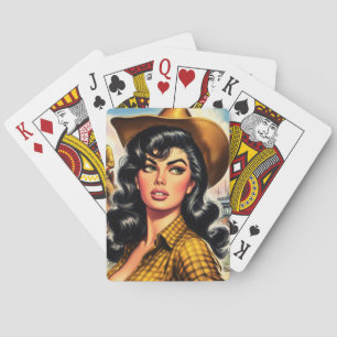 Baraja De Cartas Chica linda de campo vintage