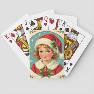 Baraja De Cartas Chica navideña victoriana acogedora