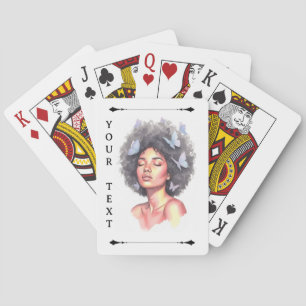 Baraja De Cartas Chica Negra Mariposa Minimalista Pastel Personaliz