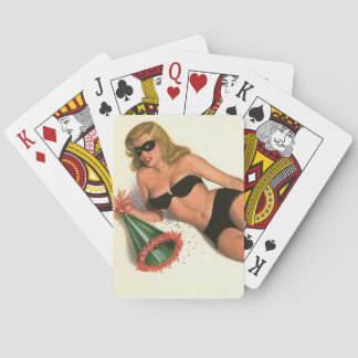 Baraja De Cartas Chica Pinup de época Coloración original 16