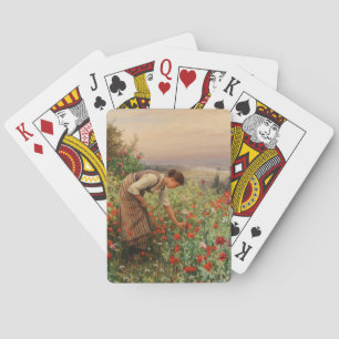 Baraja De Cartas Chica Poppies (Escena Floral) (Campo Flor)