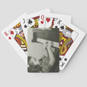 Baraja De Cartas Chica que juega el piano