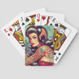 Baraja De Cartas Chica Retro Biker