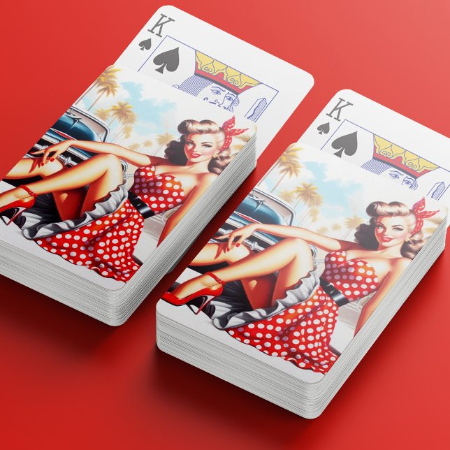 Baraja De Cartas Chica Retro Clásico Pin Up (Subido por el creador)