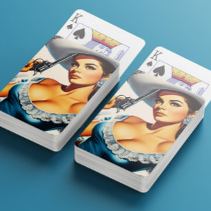 Baraja De Cartas Chica Retro del Salvaje Oeste