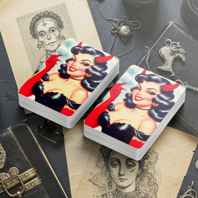 Baraja De Cartas Chica Retro Endiablada (Subido por el creador)
