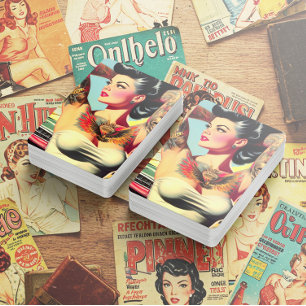 Baraja De Cartas Chica Retro Tatuada