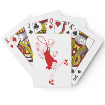 chica rojo de zapatillas