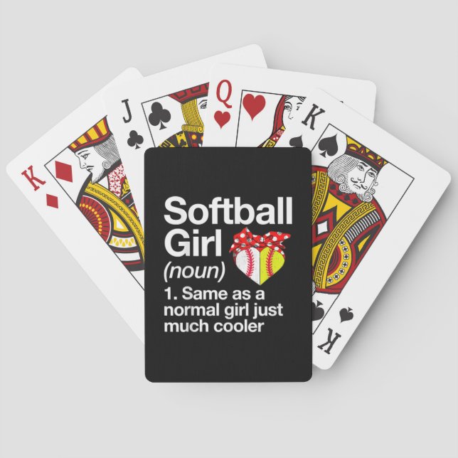 Baraja De Cartas Chica Softbol Definición Sassy Deportes (Reverso)