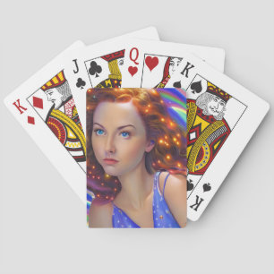 Baraja De Cartas Chica soñado con luces arcoiris