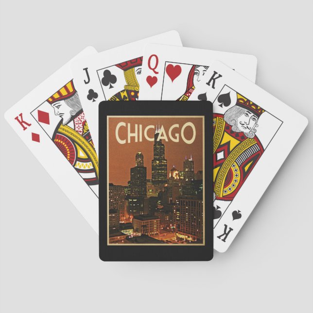 Baraja De Cartas Chicago De Noche (Reverso)