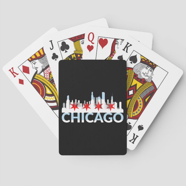 Baraja De Cartas Chicago Illinois Windy City 4 Stars Chi Town Logo (Reverso)