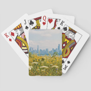 Baraja De Cartas Chicago según lo visto del pájaro del puerto de