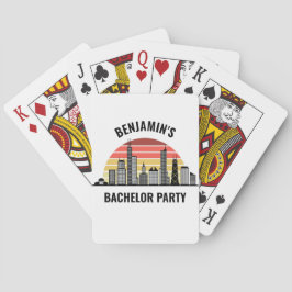 Baraja De Cartas Chicago Sunset Customized Bachelor Party