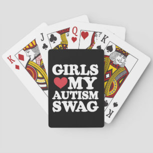 Baraja De Cartas Chicas Aman Mi Swagger de Autismo Divertido Concie