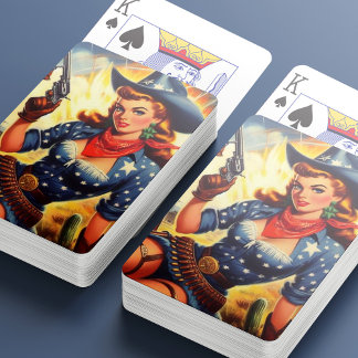 Baraja De Cartas Chicas de países occidentales retro