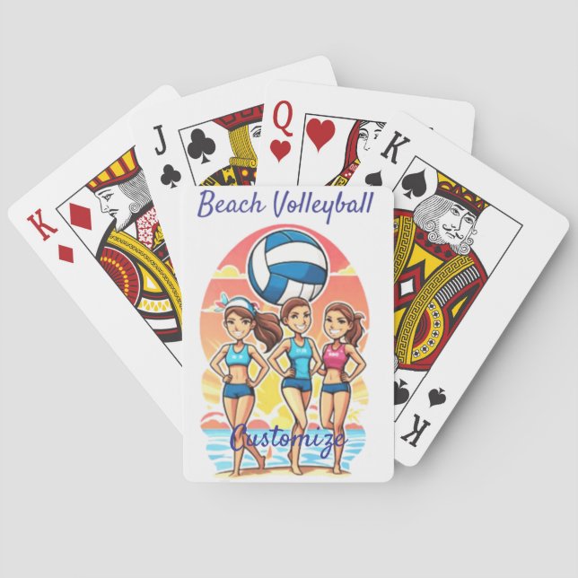 Baraja De Cartas Chicas de voleibol de playa Thunder_Cove (Reverso)
