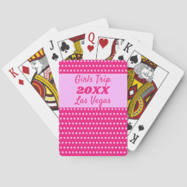 Baraja De Cartas Chicas Fin de Semana Cute Punto Rosa Polka Mejor V