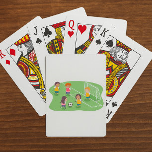 Baraja De Cartas Chicas jugando fútbol