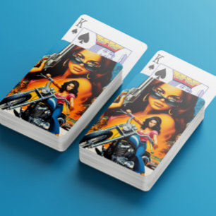 Baraja De Cartas Chicas Moteras Retro