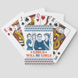 Baraja De Cartas Chicas serán Chicas Feminista Patriótica 4 de juli