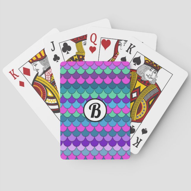 Baraja De Cartas Chicas Sirena Multicolores Personalizadas (Reverso)