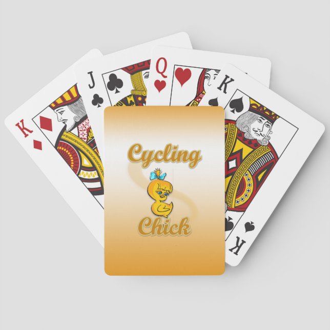 Baraja De Cartas Chick ciclista (Reverso)