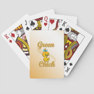 Baraja De Cartas Chick verde