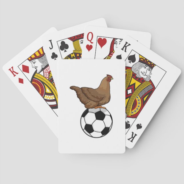 Baraja De Cartas Chicken at Soccer Sports (Reverso)