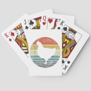 Baraja De Cartas Chicken Lover Regalos Funny Granjero Retro Vintage