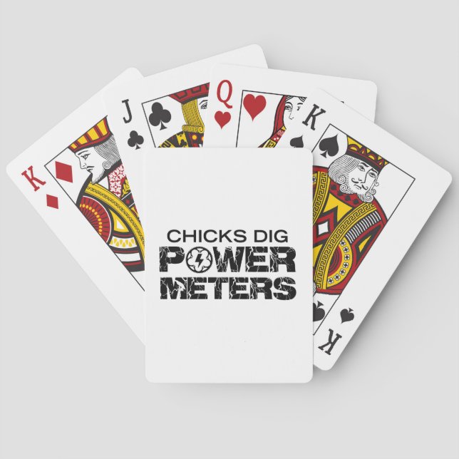 Baraja De Cartas Chicks Dig Power Meters (Reverso)