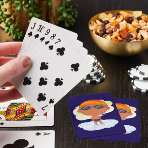 Baraja De Cartas Chico Nadador con Gafas y Gorro de Natación