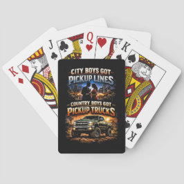 Baraja De Cartas Chicos de campo tienen camionetas