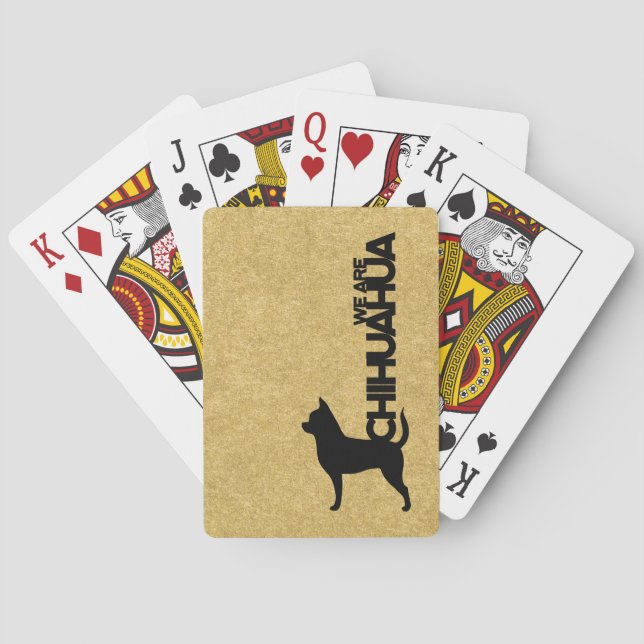 Baraja De Cartas Chihuahua Dog Breed Playing Cards Theme (Reverso)