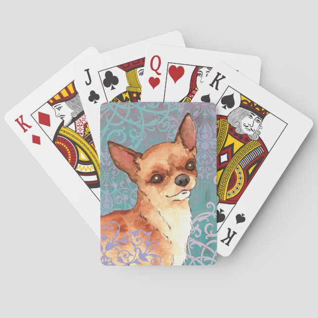 Baraja De Cartas Chihuahua elegante (Reverso)