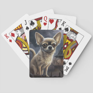 Baraja De Cartas chihuahua Halloween Espantoso