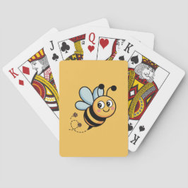 Baraja De Cartas Child-Friendly Bee Mascot with Dotted Trail