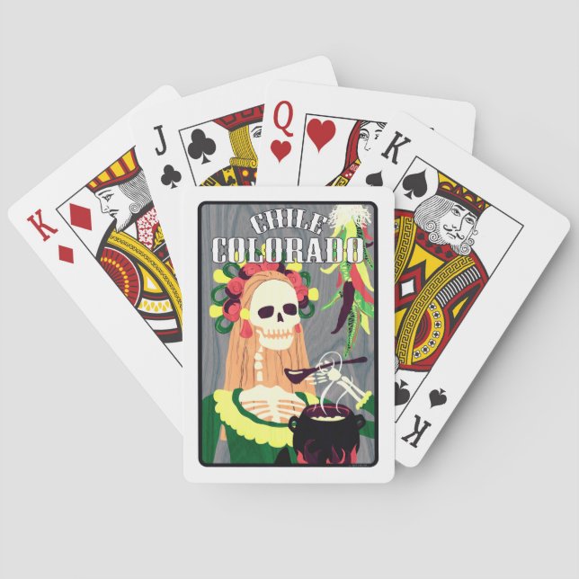 Baraja De Cartas chile colorado (esquema genial) (Reverso)
