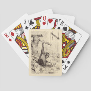 Baraja De Cartas Chimpancé del conejito del mono del conejo del