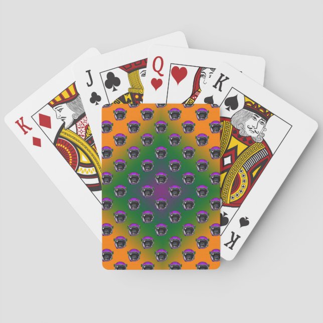 Baraja De Cartas Chimpancé espacial (Reverso)