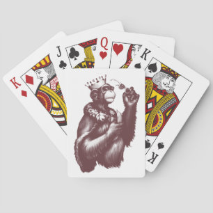 Baraja De Cartas Chimpin grande (monocromo)