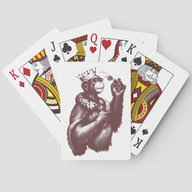 Baraja De Cartas Chimpin grande (monocromo) (Reverso)