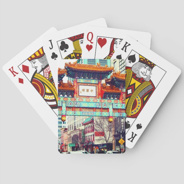 Baraja De Cartas Chinatown, Washington DC. EE.UU. (Reverso)
